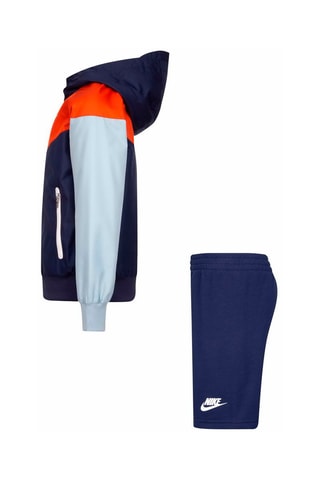 Veste de survêtement et bermuda - Rouge, bleu et jaune