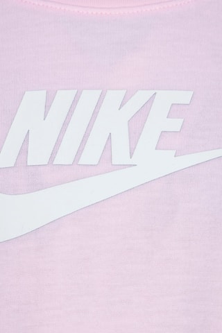 Robe t-shirt - Blanc et rose