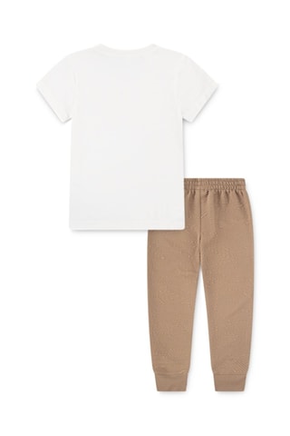 Tshirt et pantalon Sneaker School - Blanc et beige