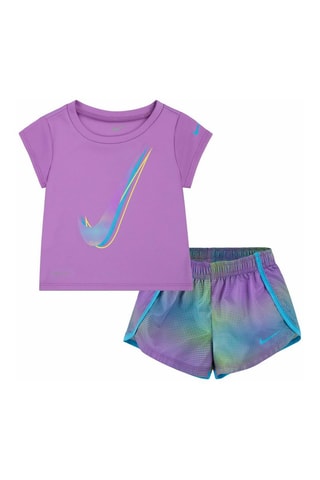 Tshirt et short - Bleu, jaune et rose