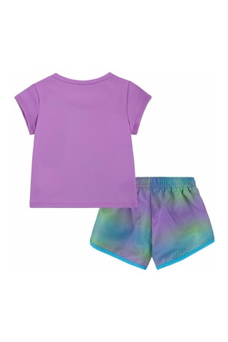 Tshirt et short - Bleu, jaune et rose