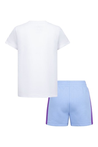 Tshirt et short Stacked - Blanc, bleu et violet