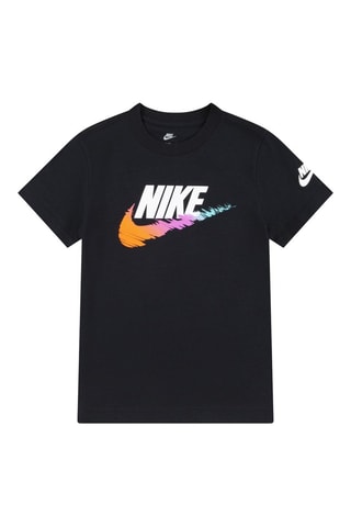 T-shirt - Blanc, noir et orange