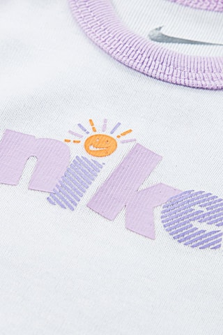 Body-robe et bandeau - Blanc, bleu et violet