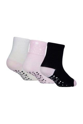 3 paires de chaussettes antidérapantes Jhn Cement Grip Quarter Grippy - Jordan - Blanc, noir et rose