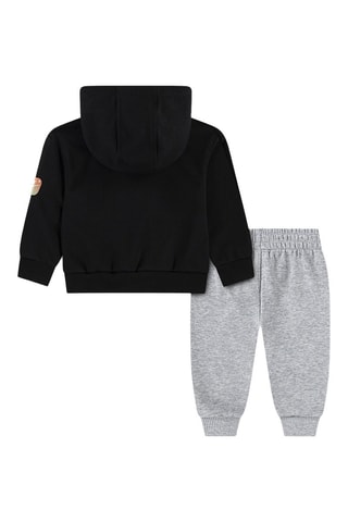 Sweat à capuche et pantalon - Noir, vert et gris