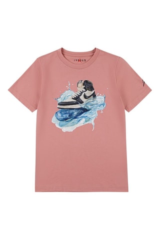 Tshirt - Blanc, bleu et rose