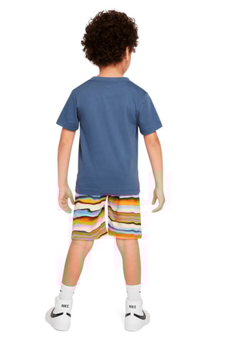 Tshirt et short - Blanc, bleu et orange