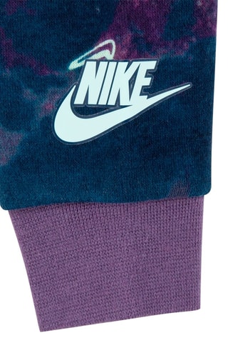 Sweat tie and dye et pantalon - Nike - Blanc et bleu