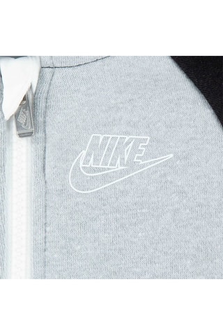 Grenouillère à capuche - Nike - Blanc, noir et gris