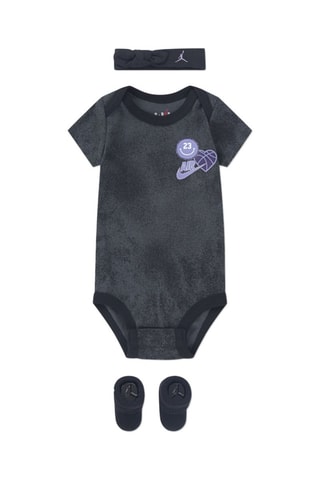 Ensemble 3 pièces - Blanc, noir et violet