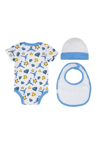 Ensemble 3 pièces - Blanc, bleu et jaune