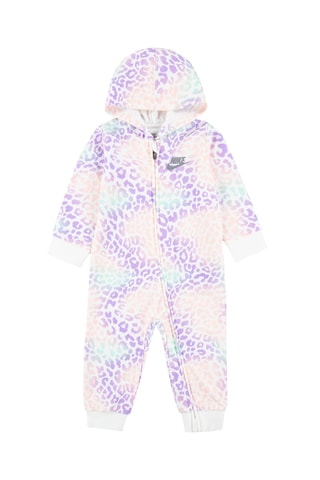 Combinaison à capuche - Blanc, bleu, violet et rose