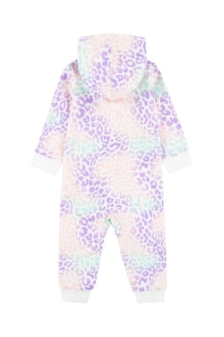 Combinaison à capuche - Blanc, bleu, violet et rose