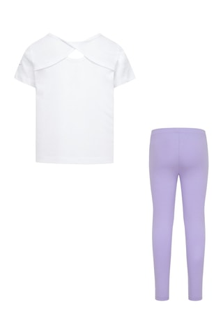T-shirt et legging de sport Happy Camper - Nike  - Blanc et violet