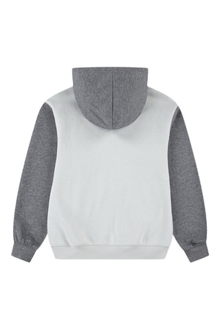 Sweat polaire à capuche - Blanc et gris