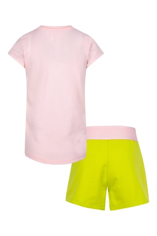 Tshirt et short - Blanc, vert et rose