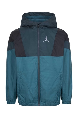 Coupe-vent à capuche - Jordan - Noir et bleu