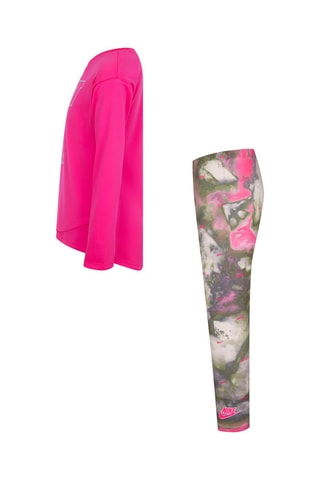 Tshirt et legging tie and dye - Vert, violet, rose et gris