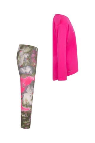 Tshirt et legging tie and dye - Vert, violet, rose et gris
