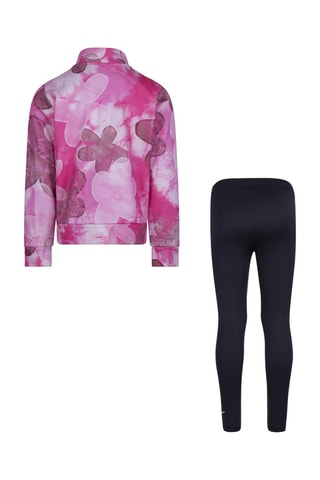 Veste tie and dye et legging - Nike - Noir et rose