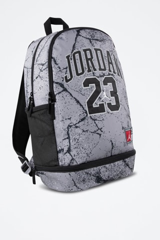 Sac à dos Jan Jersey - Noir, rouge et gris