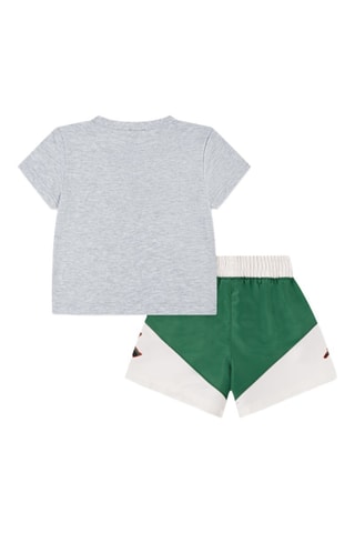 Tshirt et short Jumpman Stacked Play - Blanc, vert et gris