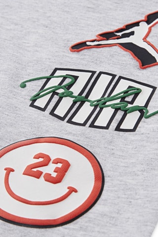 Tshirt et short Jumpman Stacked Play - Blanc, vert et gris