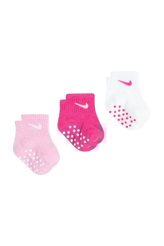 3 paires de chaussettes antidérapantes - Bleu et rose