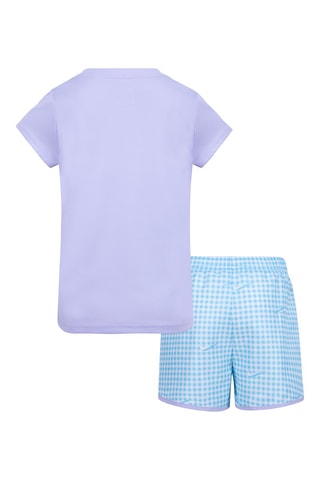 Tshirt et short - Blanc, bleu et violet