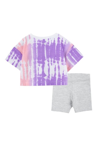 Tshirt et cycliste - Blanc, rose et gris