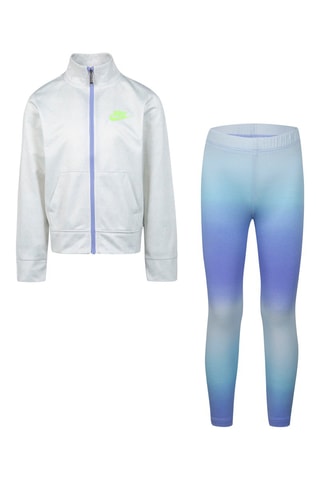 Sweat et legging dip and dye - Blanc, bleu et vert