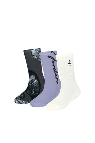 3 paires de chaussettes Rings - Jordan - Blanc, noir et violet