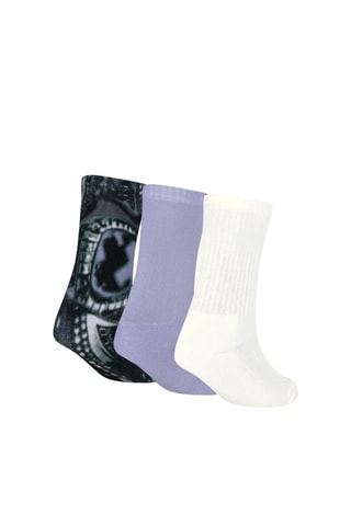 3 paires de chaussettes Rings - Jordan - Blanc, noir et violet