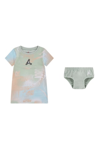 Robe  Tshirt et culotte Essentials - Blanc, vert et rose