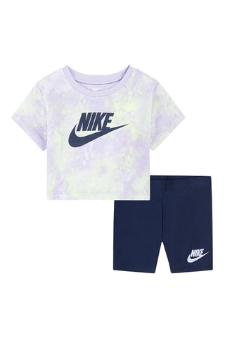 Crop top et cycliste - Bleu