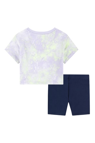 Crop top et cycliste - Bleu