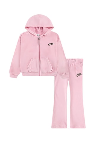 Sweat à capuche et legging en velours - Rose