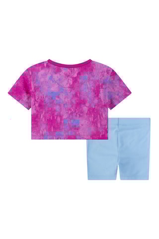 Crop top et cycliste - Bleu