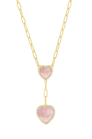 Collar - Plata chapada en oro amarillo y nácar