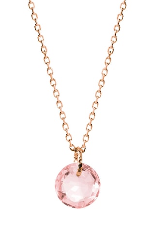 Collar - Plata chapada en oro rosa y cuarzo