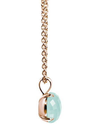 Collar - Plata chapada en oro rosa y calcedonia