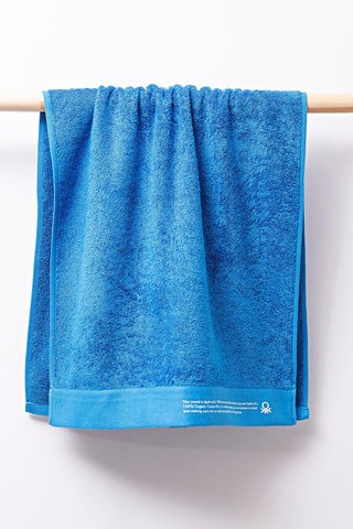 Asciugamano in cotone bio - Blu - 50 x 90 cm