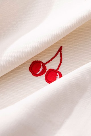 4 tovagliette - Rosso e crema - 45 x 35 cm