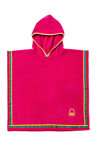 Poncho con cappuccio - Rosa
