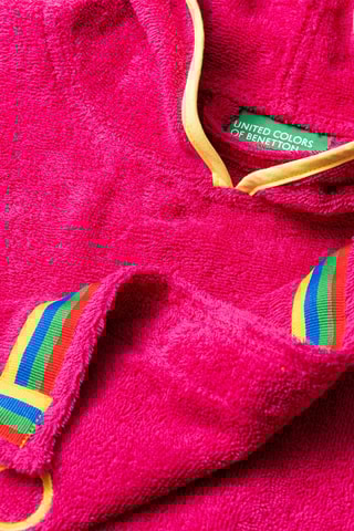 Poncho con cappuccio - Rosa