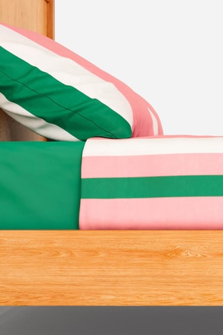 Parure lenzuola in cotone 57 fili/cm² - Rosa