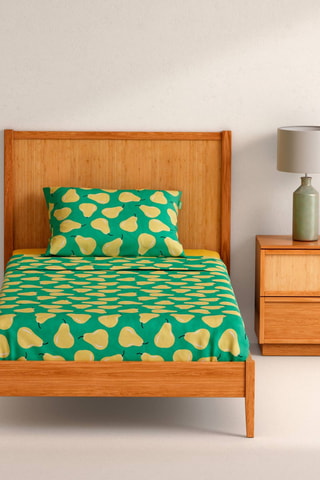 Parure lenzuola in cotone 57 fili/cm² - Verde