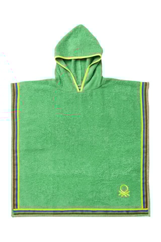 Poncho con cappuccio - Verde