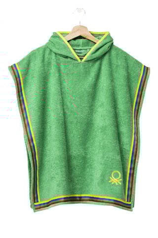 Poncho con cappuccio - Verde